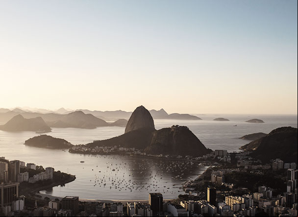 Visão do alto do pão de açucar