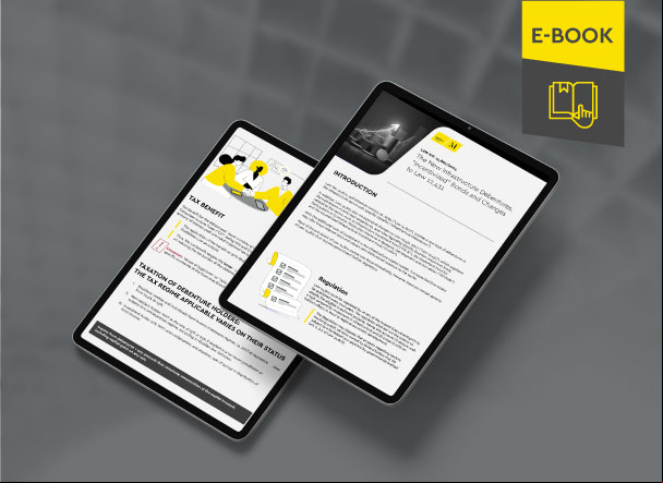 Mockup of tablets reflecting the e-book's internal content