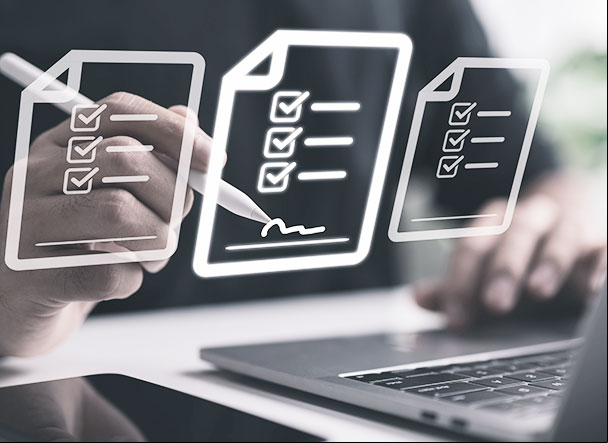 Pessoa com elementos que representam  digital